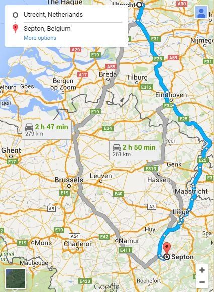google maps kaartje om te zien waar de vakantiewoning met sauna ligt