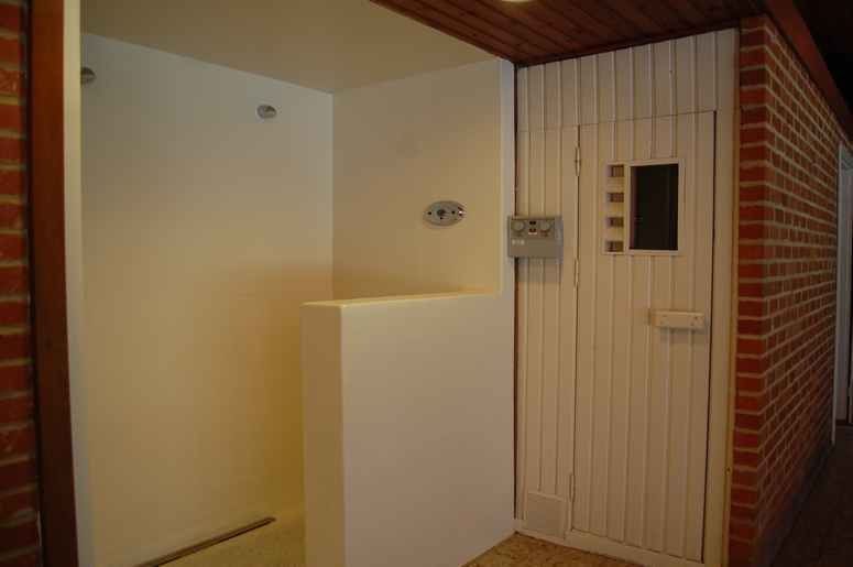 sauna met douche