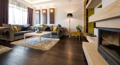 Room With Wood Flooring — Silverthorne, CO — K J M Floor Store Room with wood flooring and a carpet in Breckenridge, CO