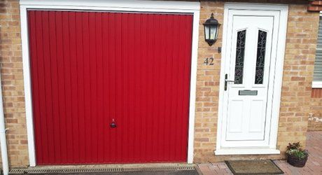 Red garage door