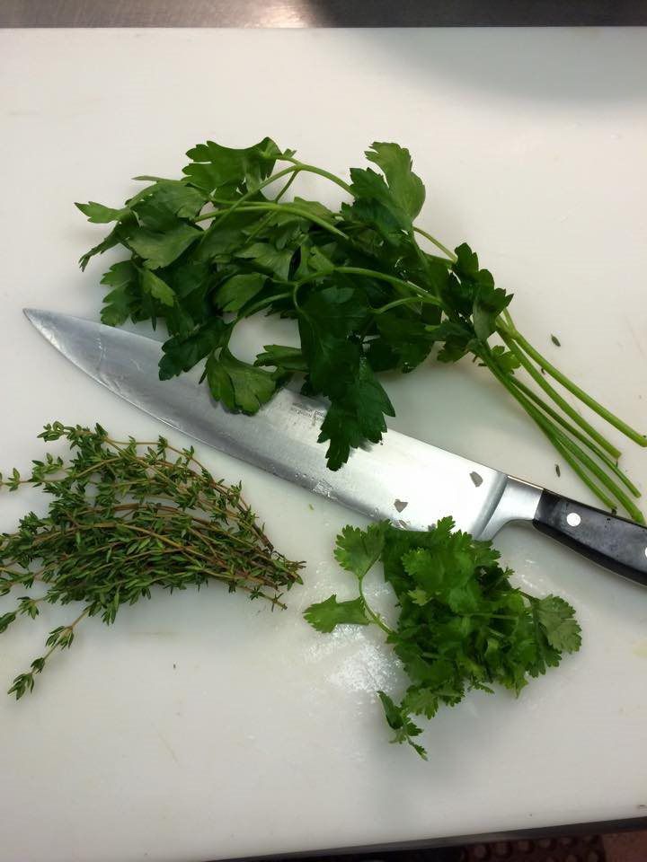 vegies and a knife