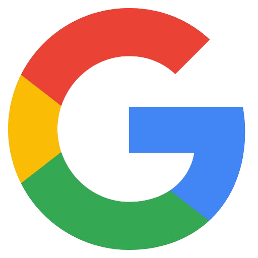 The google logo has a red , yellow , green and blue circle around it.