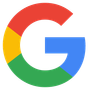 The google logo has a red , yellow , green and blue circle around it.