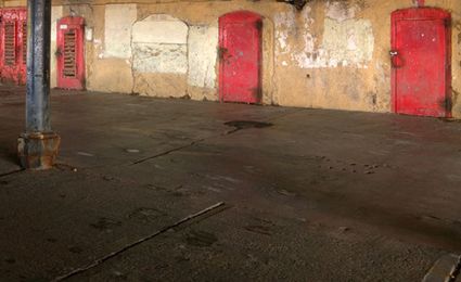 large damp basement area