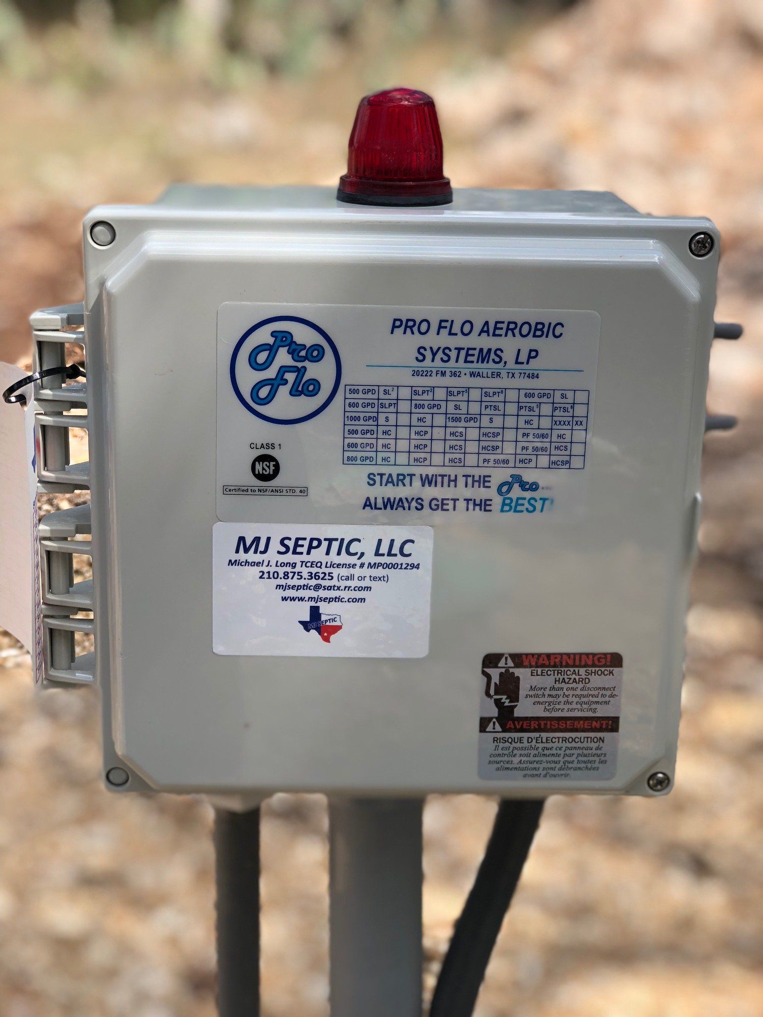 Red Light Alarm — Red Light Alarm System in San Antonio, TX Septic System Alarm in San Antonio, TX
