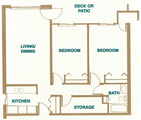 Senior Apartment Complex — Two Bedroom Apartment Layout in Washington, IL Senior Apartment Complex — Two Bedroom Apartment Layout in Washington, IL