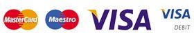 MASTERCARD VISA MAESTRO logos
