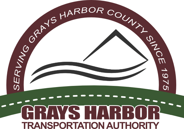 The logo for grays harbor county transportation authority since 1975