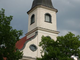 Restored Baltezers Church tower