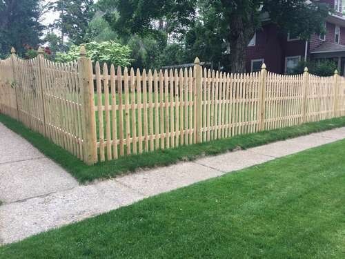 Wood fence in Grassland —  Fences in Springfield, MA
