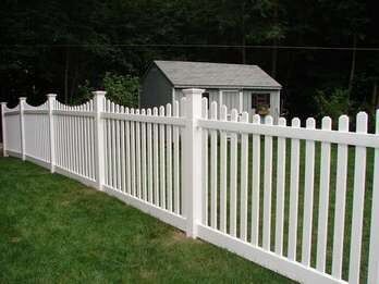Vinyl Fence within Part of the House — Fences in Springfield, MA Vinyl Fence within Part of the House — Fences in Springfield, MA