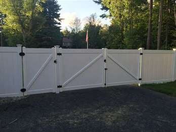 Gate Vinyl Fence — Fences in Springfield, MA Gate Vinyl Fence — Fences in Springfield, MA