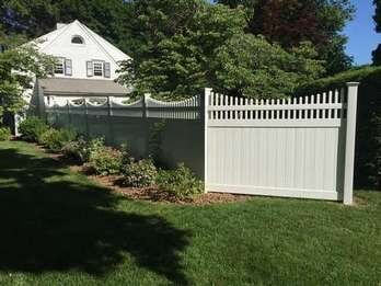 Vinyl Fence within Part of the House — Fences in Springfield, MA Vinyl Fence within Part of the House — Fences in Springfield, MA