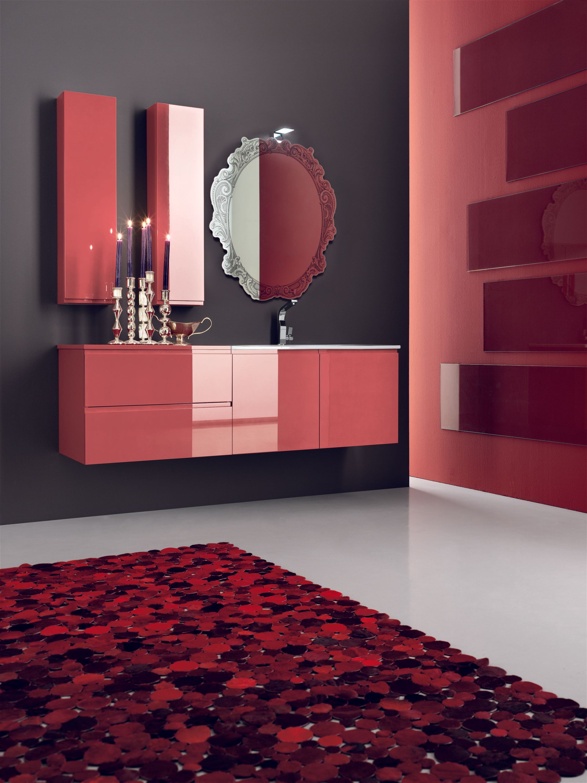 Mobile bagno Rosso