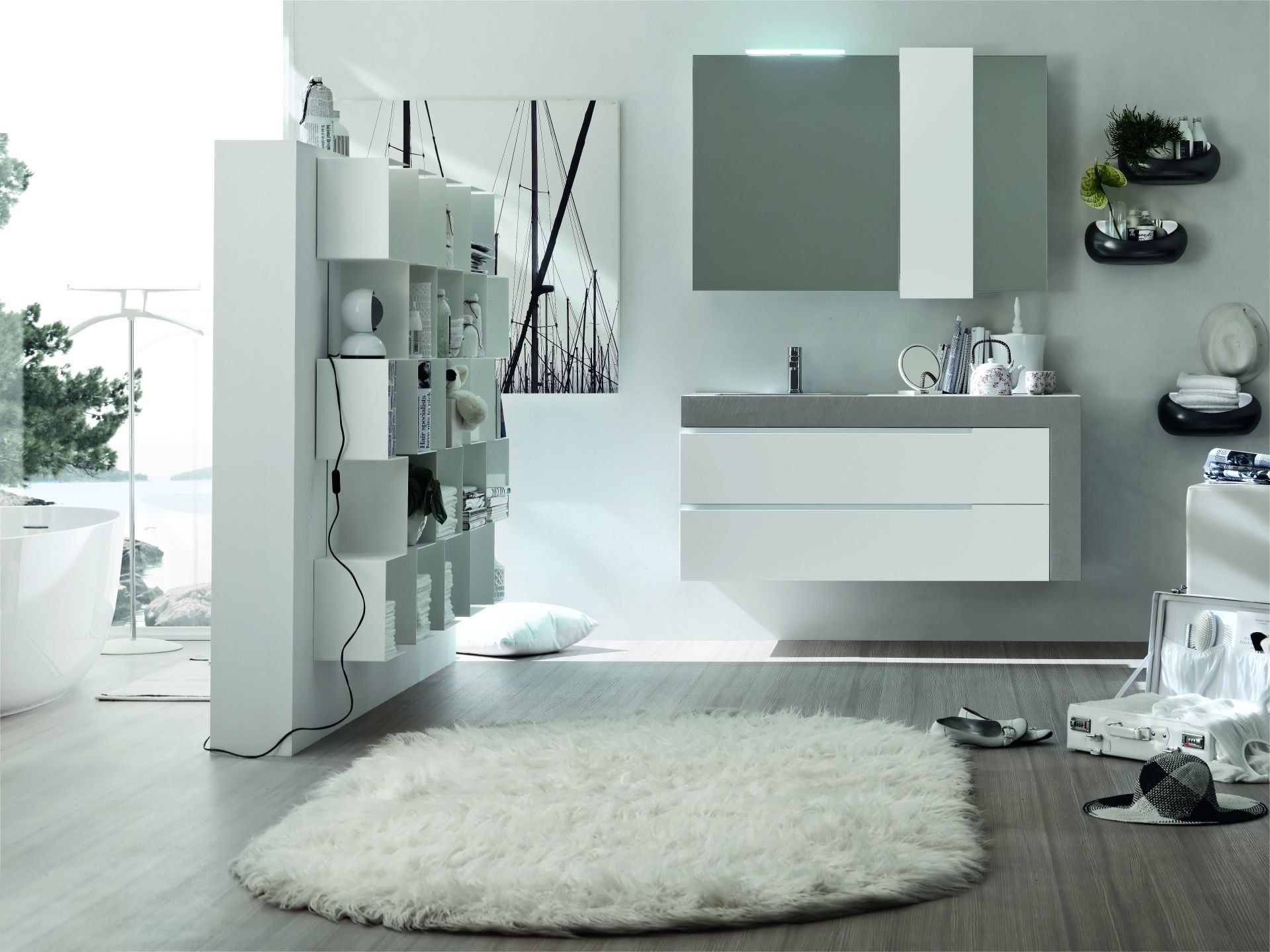 Mobile da bagno bianco