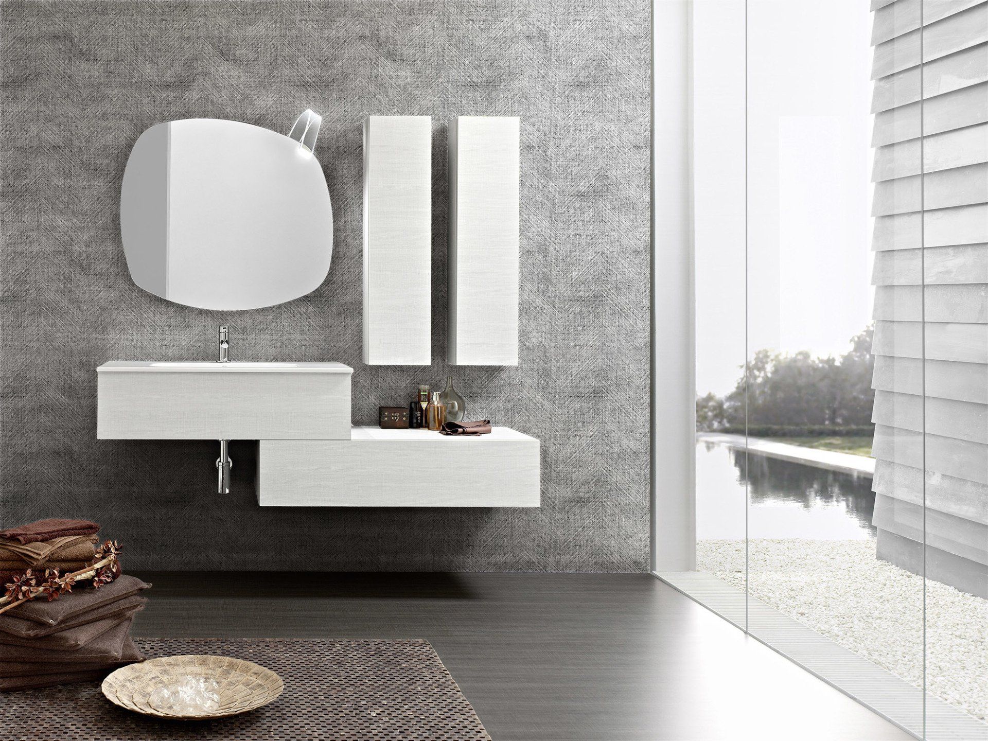 Mobile bagno bianco lucido