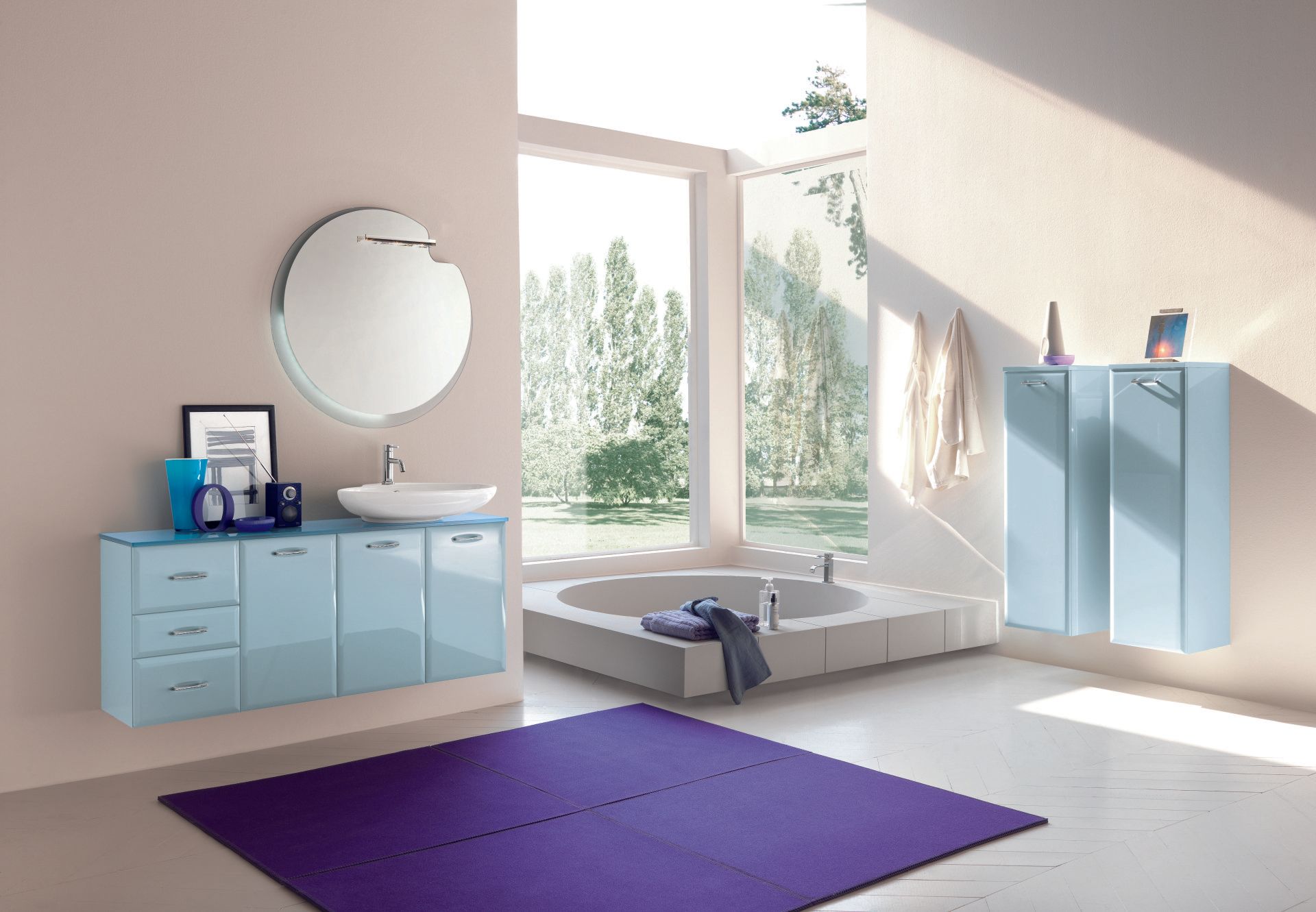 Mobile da Bagno azzurro