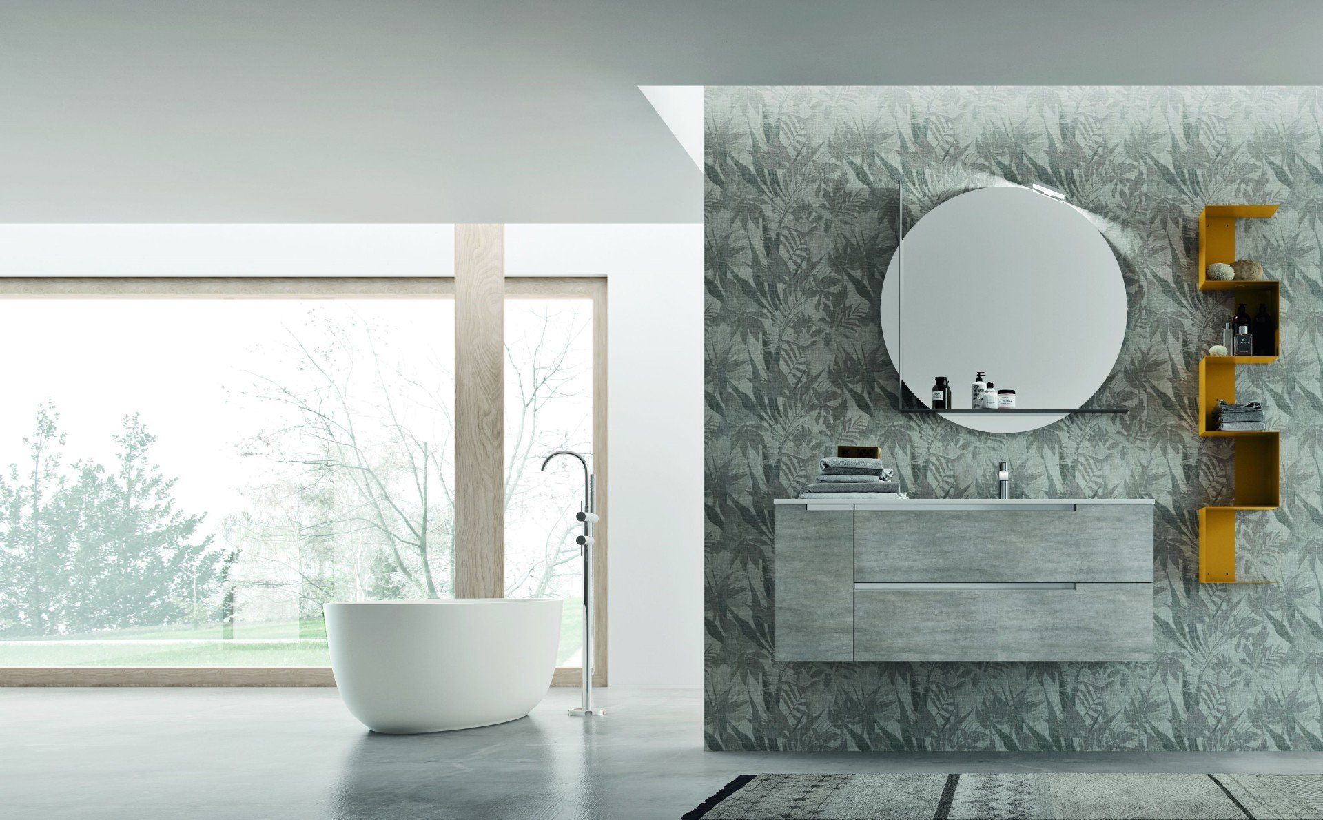 Mobile bagno con vasca da bagno