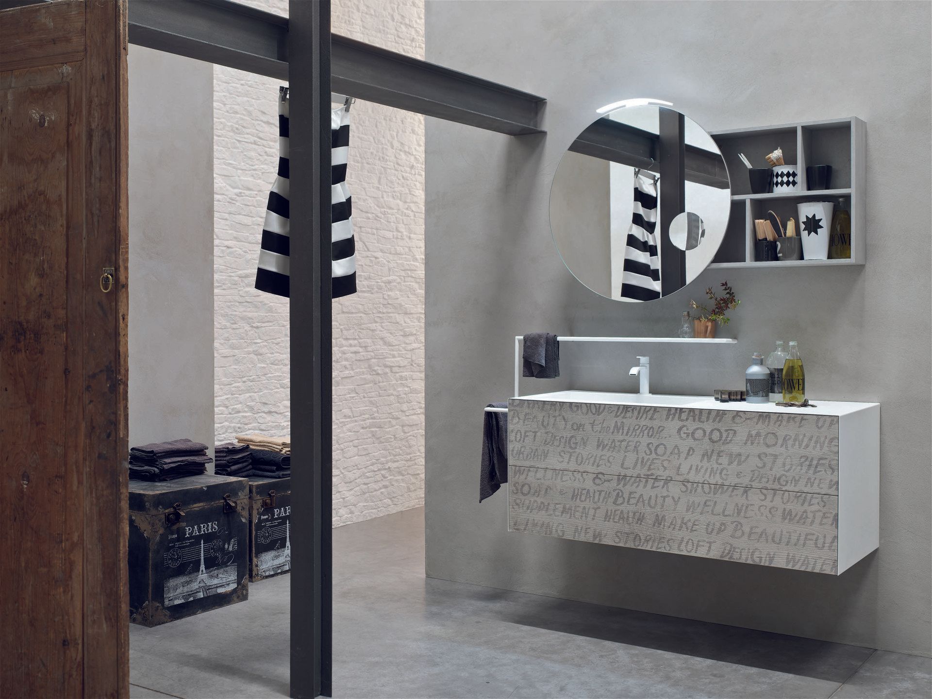Mobile da bagno contestualizzato in stanza da bagno di design - Ardeco
