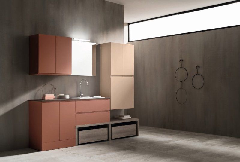 Bagno color mattone
