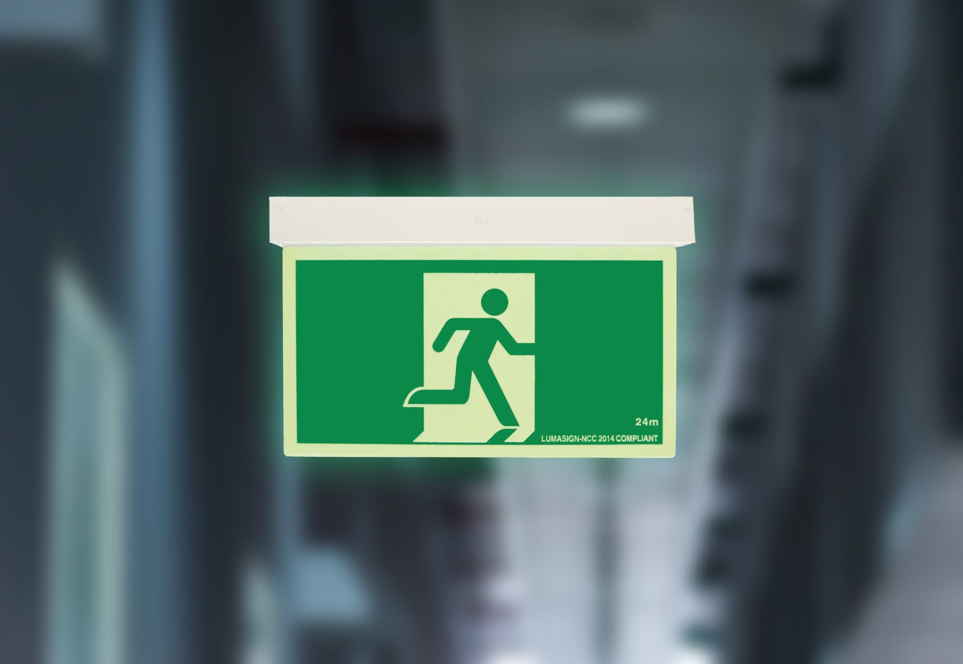 LumaExit Photoluminescent Signs