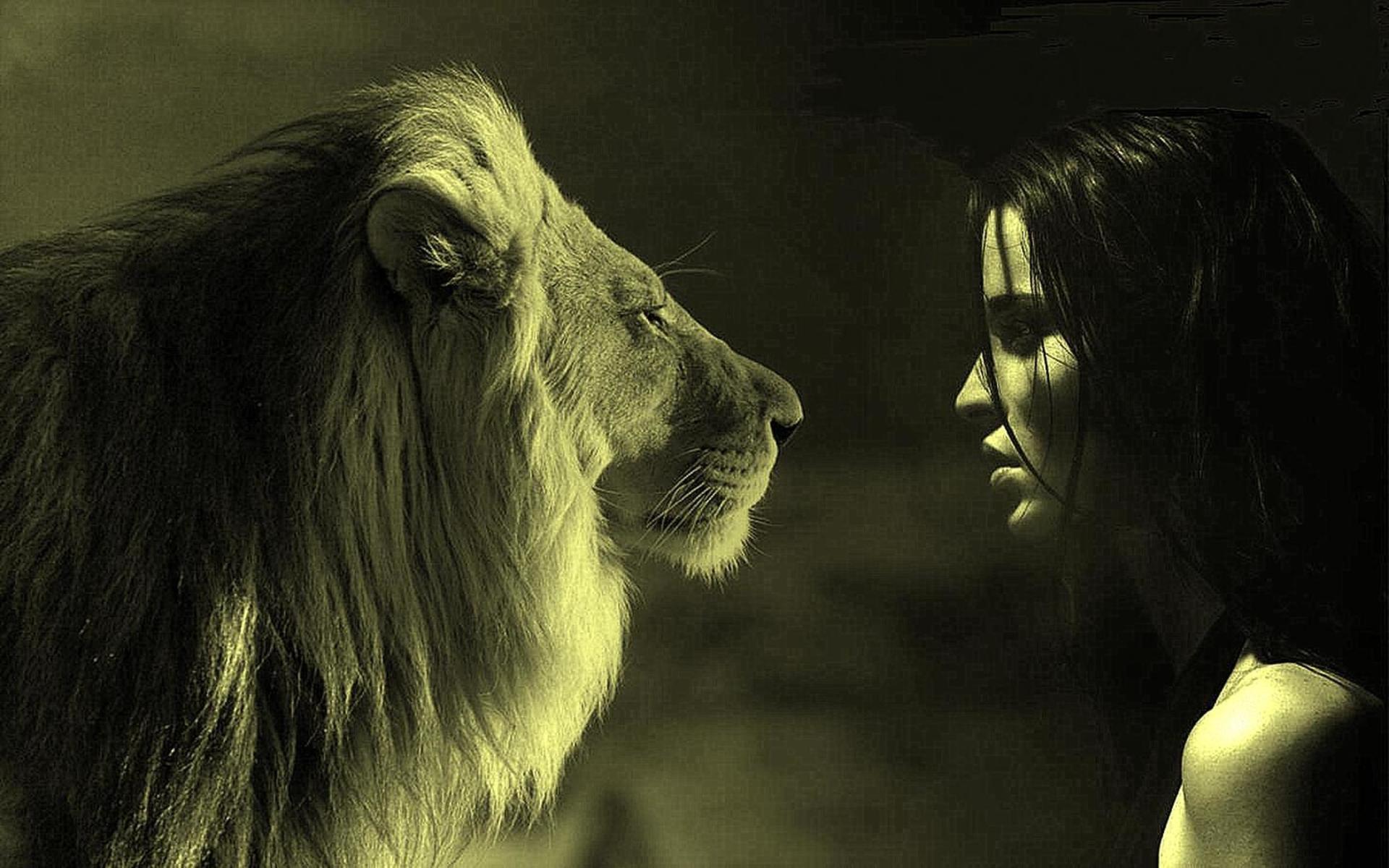 Woman and Lion