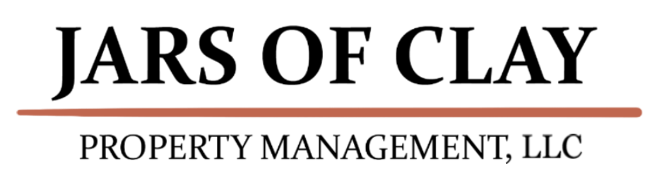 JARS OF CLAY Property Management, LLC logo in black text with a copper underline