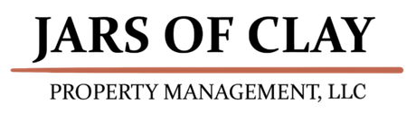 JARS OF CLAY Property Management, LLC logo in black text with a copper underline