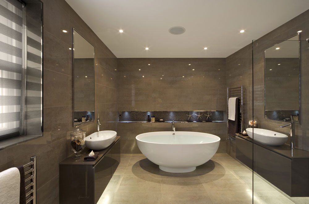 Water Damage Repairs — Bathroom with Luxurious Design in Longview, TX