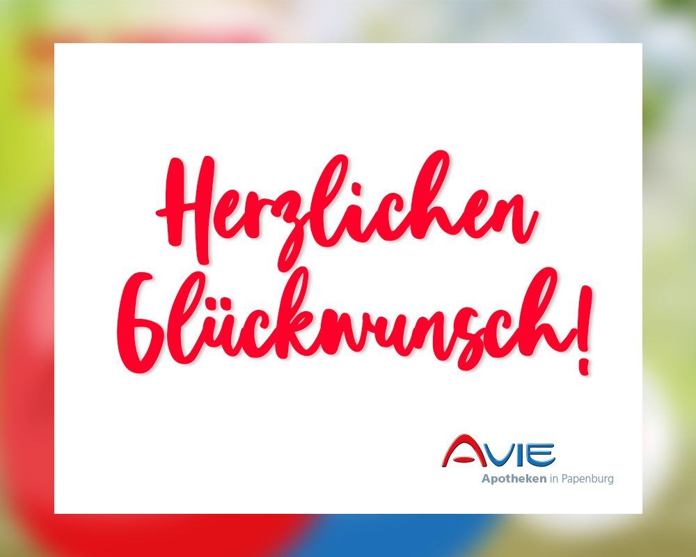 A greeting card that says herzlichen glückwunsch