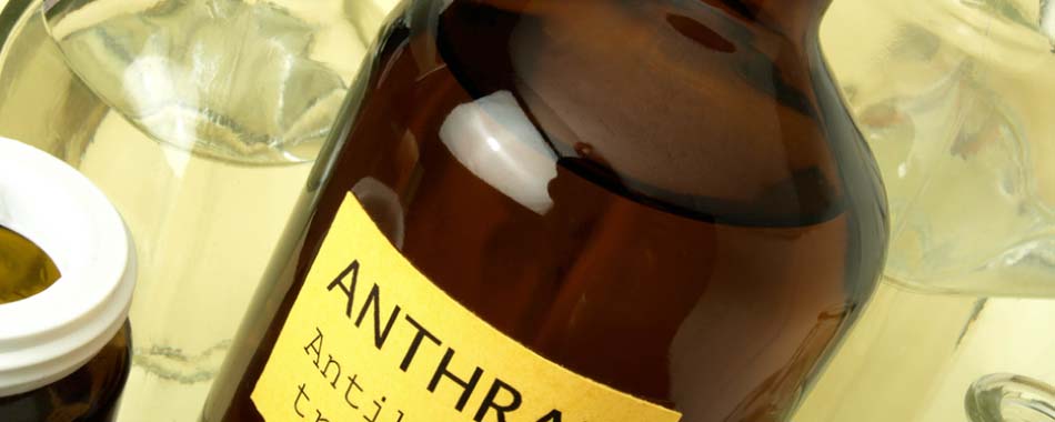 A brown bottle with a yellow label that says anthro on it