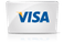 Visa logo, white background, blue 