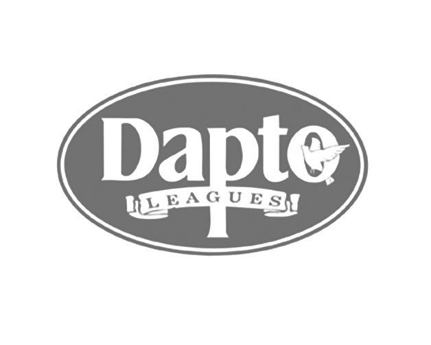 A black and white logo for daptc leagues