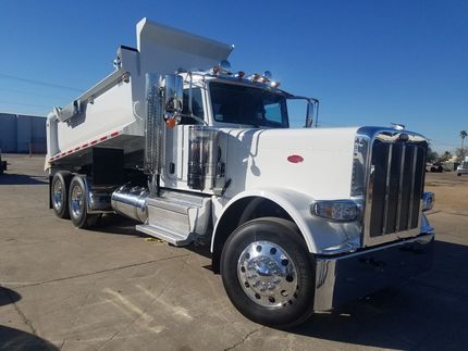 Trailers — Glossy White Dump Trailer in Yuma, AZ Trailers — Glossy White Dump Trailer in Yuma, AZ