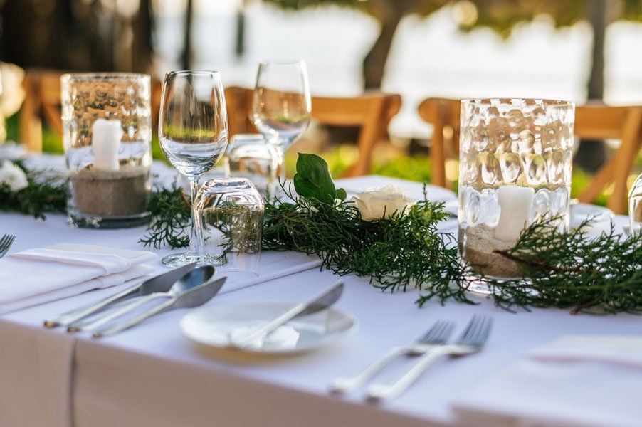 Wedding Table With Food — Newtown, PA — Piccolo Trattoria Italian Catering