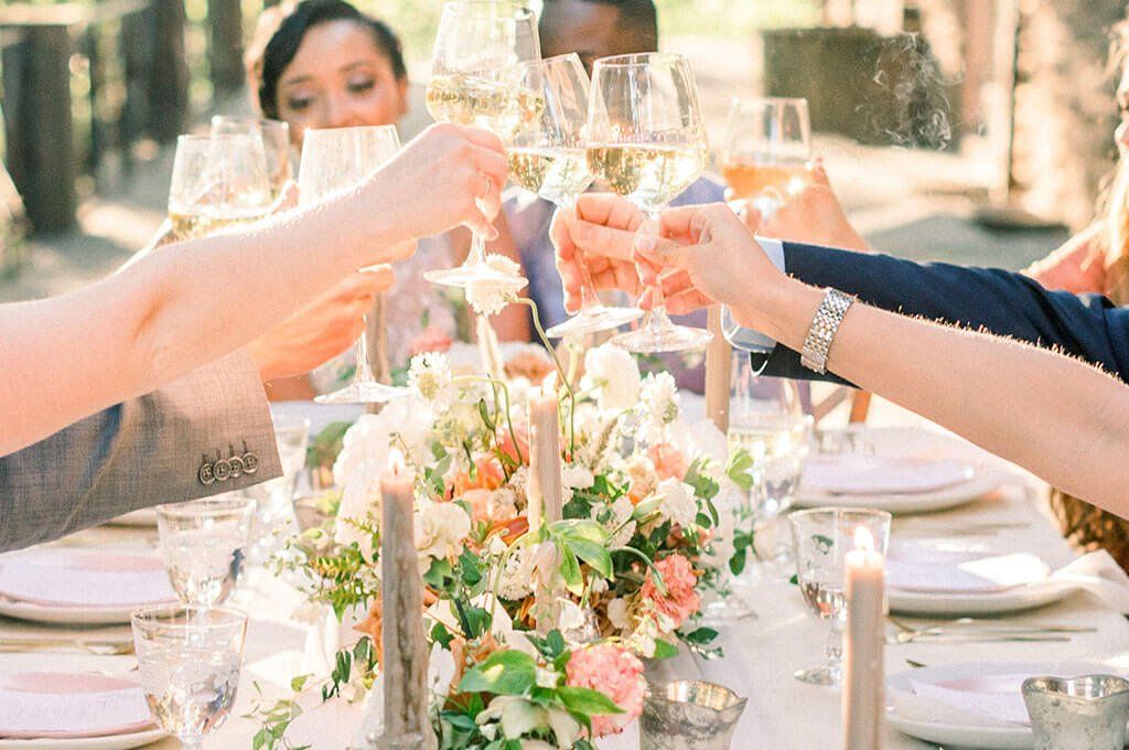 Group of People Making a Toast — Newtown, PA — Piccolo Trattoria Italian Catering