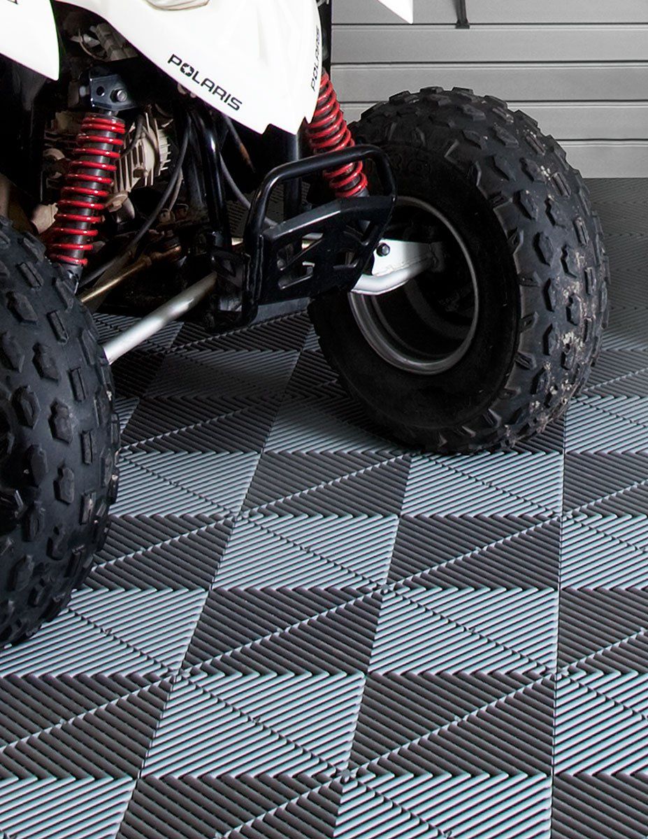 Dark and Light Grey Swisstrax Garage Flooring