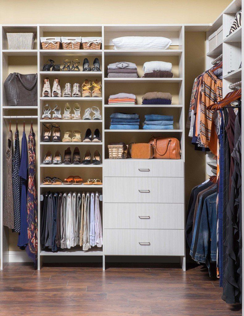 Arctic Finish Walk In Closet System
