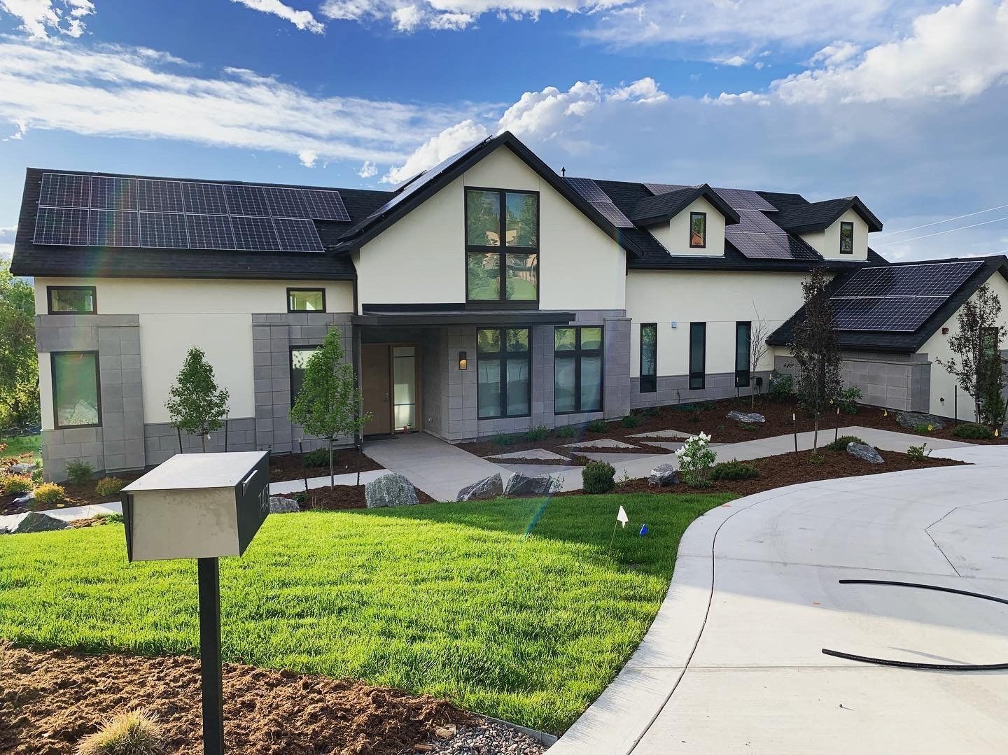 mulch Custom home landscape
