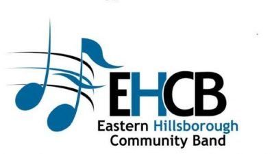 Logo: blue musical notes and staff above