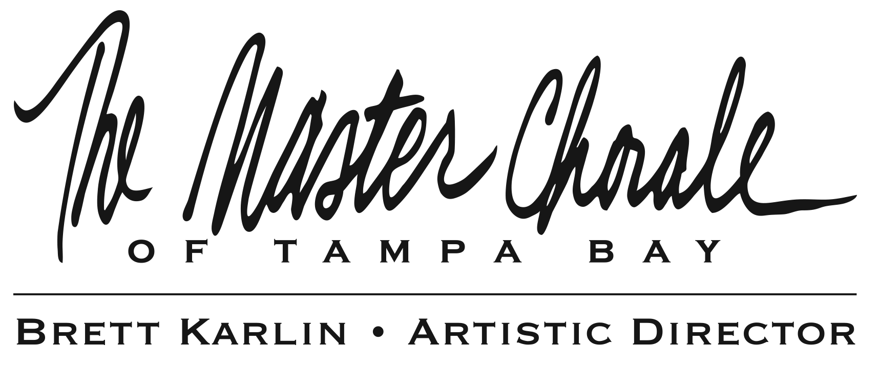 The Master Chorale of Tampa Bay logo. Script text with