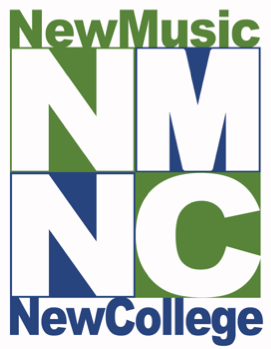 Logo for New Music New College: white