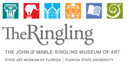 The Ringling Museum logo with colorful icons and text.