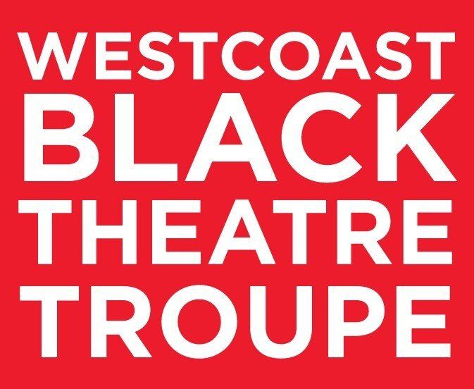 Westcoast Black Theatre Troupe logo: White text on red background.