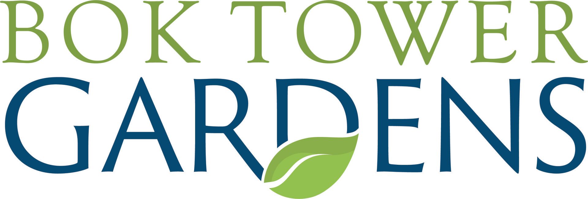 Bok Tower Gardens logo: green text