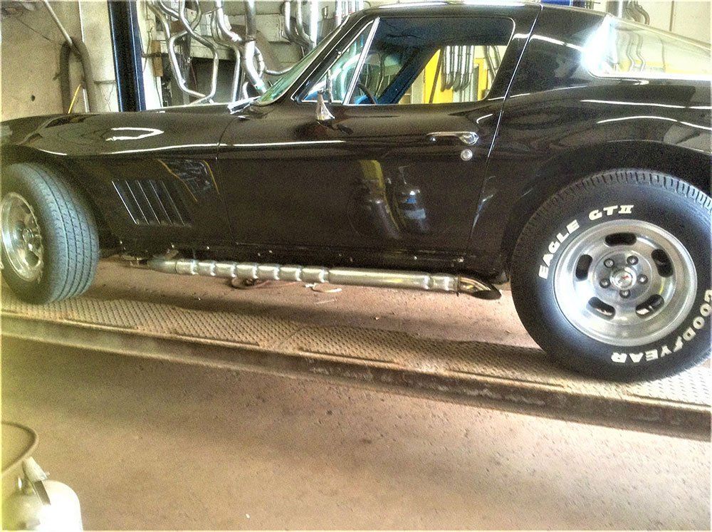 Black Corvette — Elmira, NY — Steve's American Lifetime Muffler