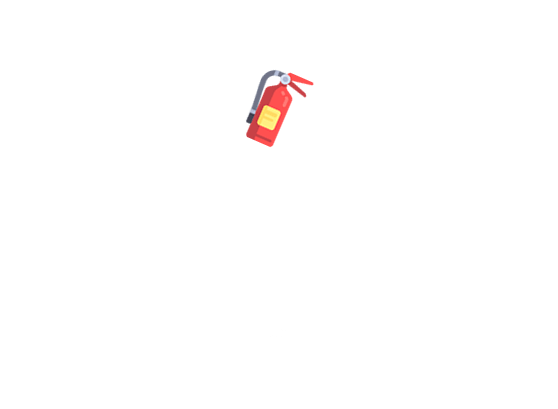 Extintor rojo.