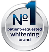 A logo for a patient requested whitening brand