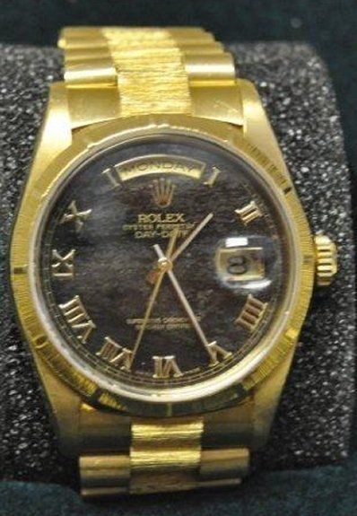 Rolex President 3135 18K Bark Bracelet Budget Accutron Service
