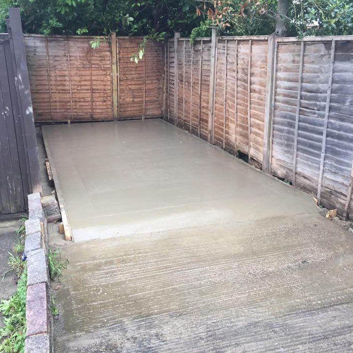 Concrete garage base